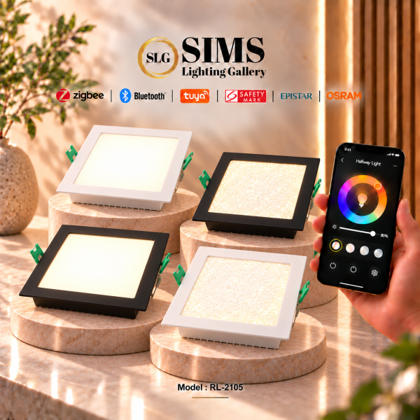 Black Square LED Downlight RL-2105-all colour main image