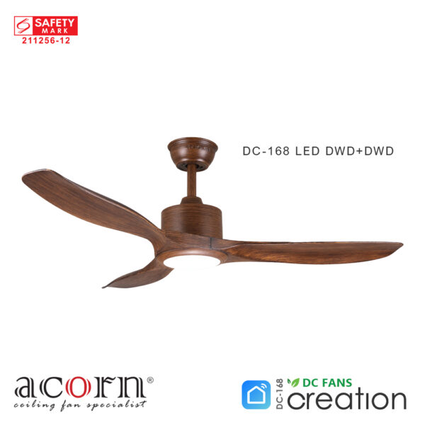 3 Blades Ceiling Fan with Light DC-168-LED-DWDDWD-2