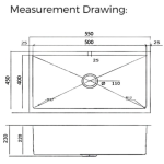 KS-5545 KITCHEN SINK SIZE PICTURE