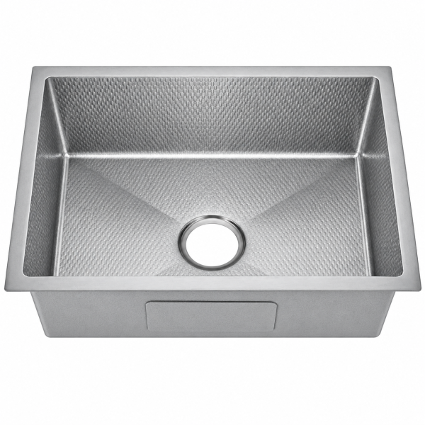 Undermount Embossed Kitchen Sink NANO Grey Stainless Steel – ROSKI KS-6145-SS-EM