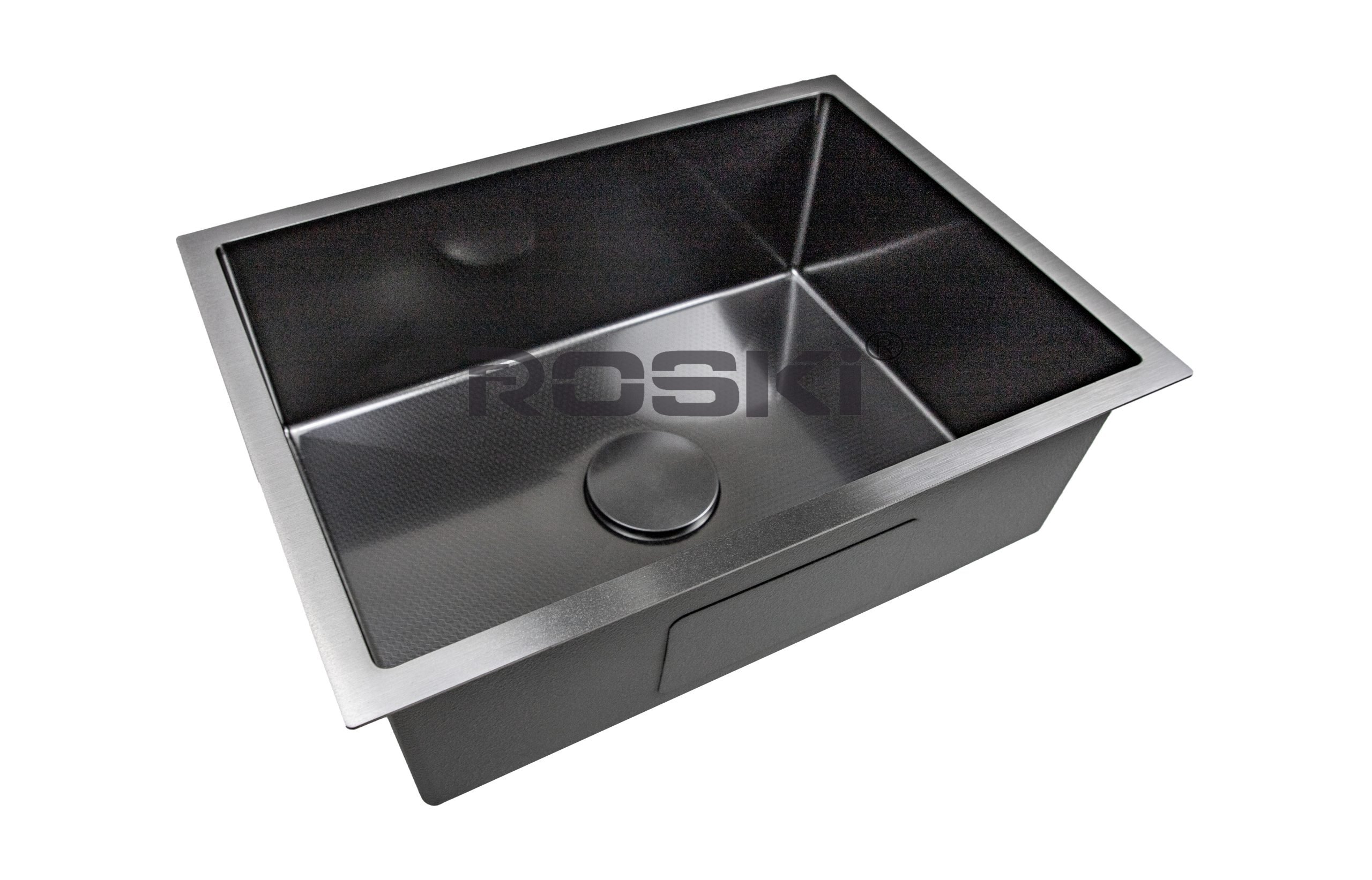 Undermount Honeycomb Kitchen Sink NANO Black Stainless Steel – ROSKI KS-6145-BK-HC