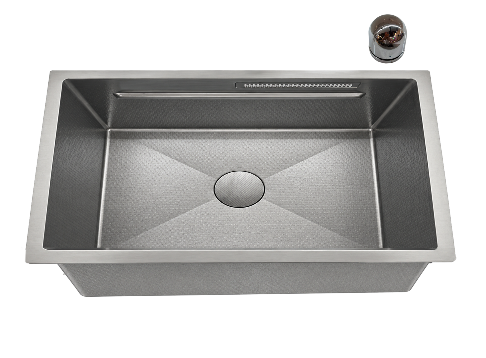 Undermount Embossed Kitchen Sink NANO Grey Stainless Steel – ROSKI KS-7645-SS-EM