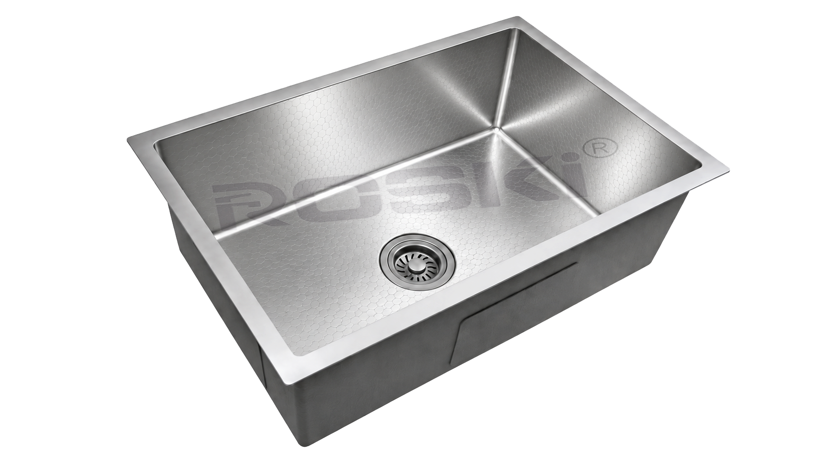 Undermount Honeycomb Kitchen Sink NANO SILVER Stainless Steel – ROSKI KS-6145/6845-SS-HC