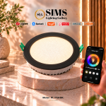 Round LED Downlight RL-1105SD- BLACK-CRYSTAL SMART