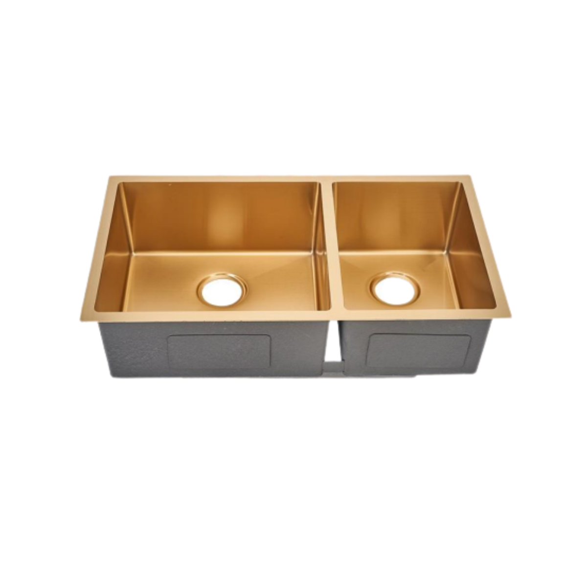 Undermount Kitchen Sink in Gold Satin Stainless Steel - ROSKI KS-8246-NGD