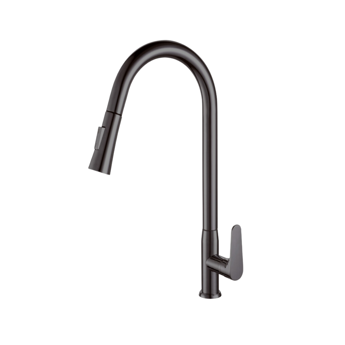 Modern black kitchen faucet with pull down spray design for contemporary kitchen interiors RK-1899Q