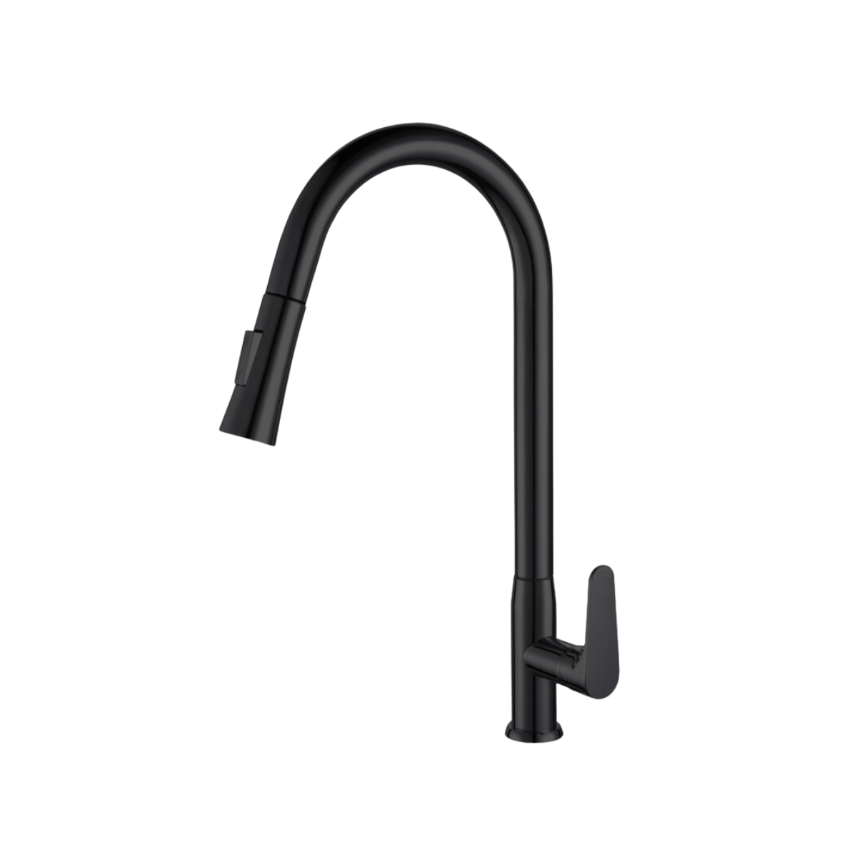 Modern black kitchen faucet with pull down spray design for contemporary kitchen interiors RK-1899B