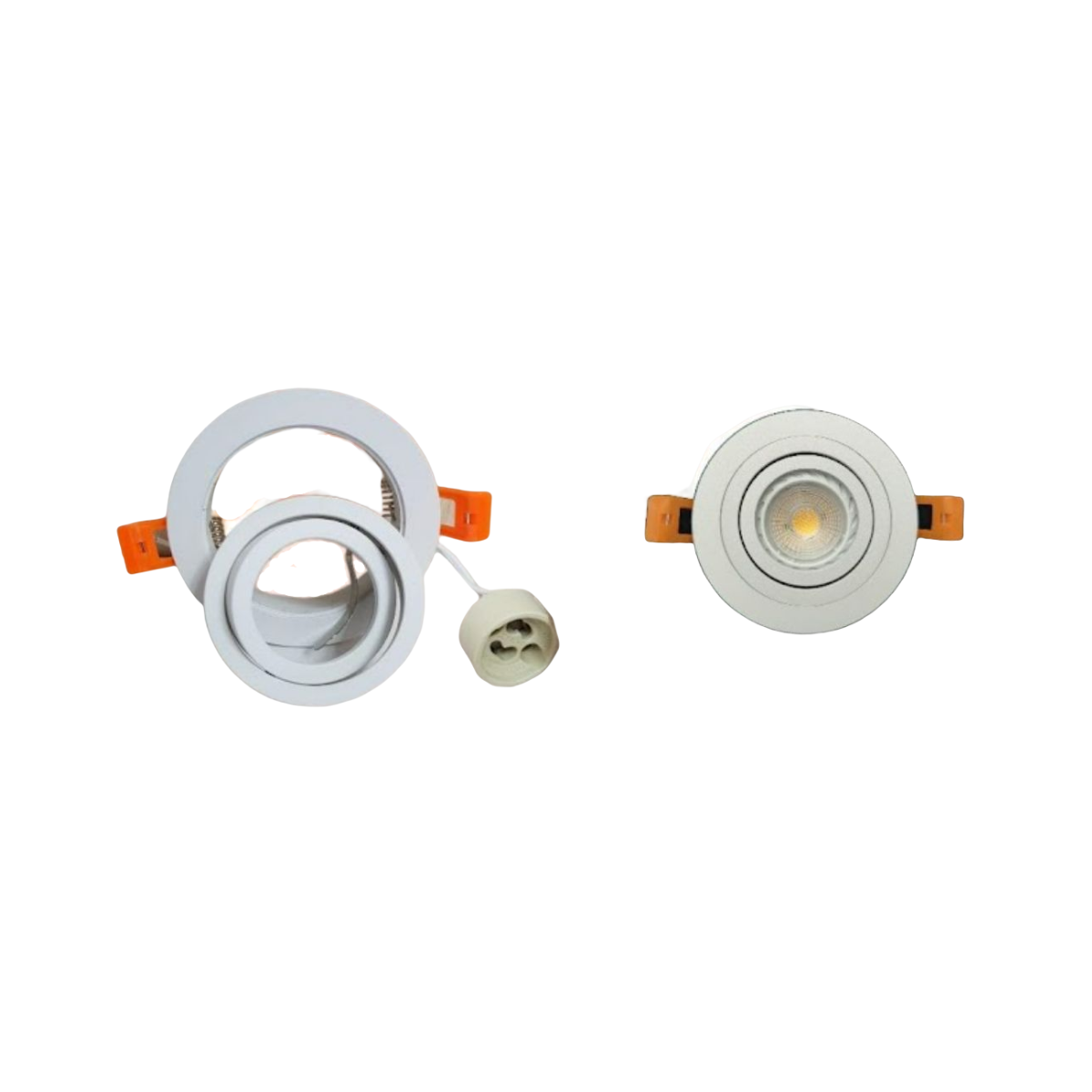 Recessed ceiling spotlight with GU10 socket and LED bulb - LXT-027-1 RD WH