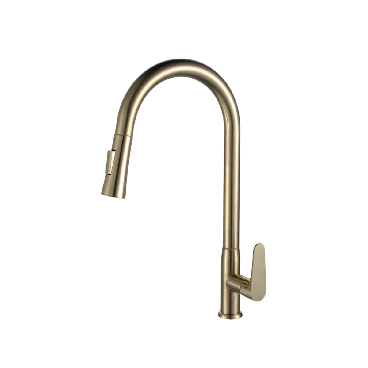 Modern gold kitchen faucet with pull down spray design for contemporary kitchen interiors RK-1899L
