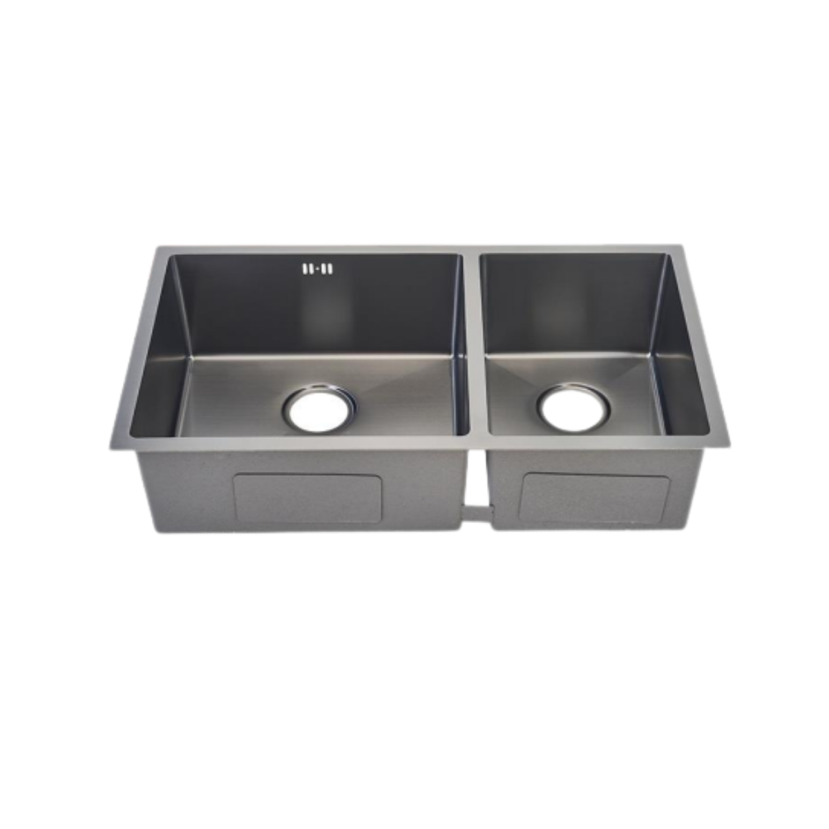 Undermount Kitchen Sink in Gun Metal Satin Stainless Steel - ROSKI KS-8246-NGM