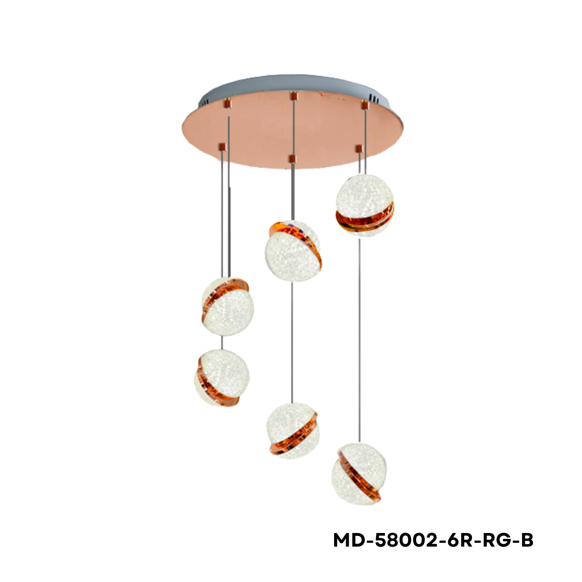 Pendant Light with Tuya Bluetooth Smart Control - MD-58002-6R CG/RG