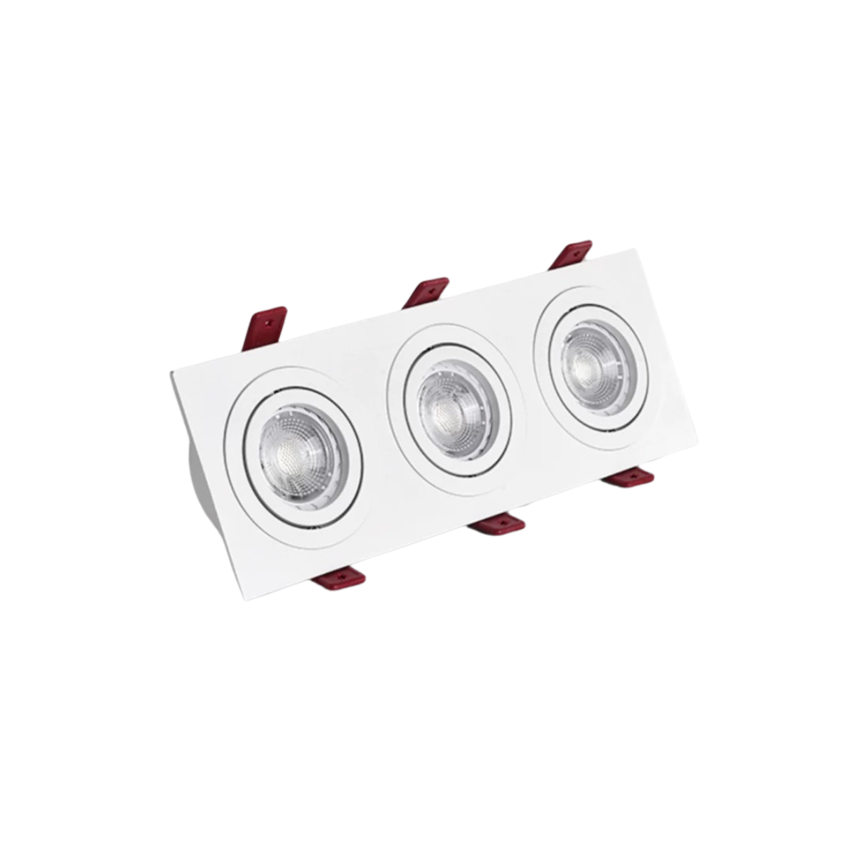Triple Recessed ceiling spotlight with GU10 socket and LED bulb - LXT-027-3 WH