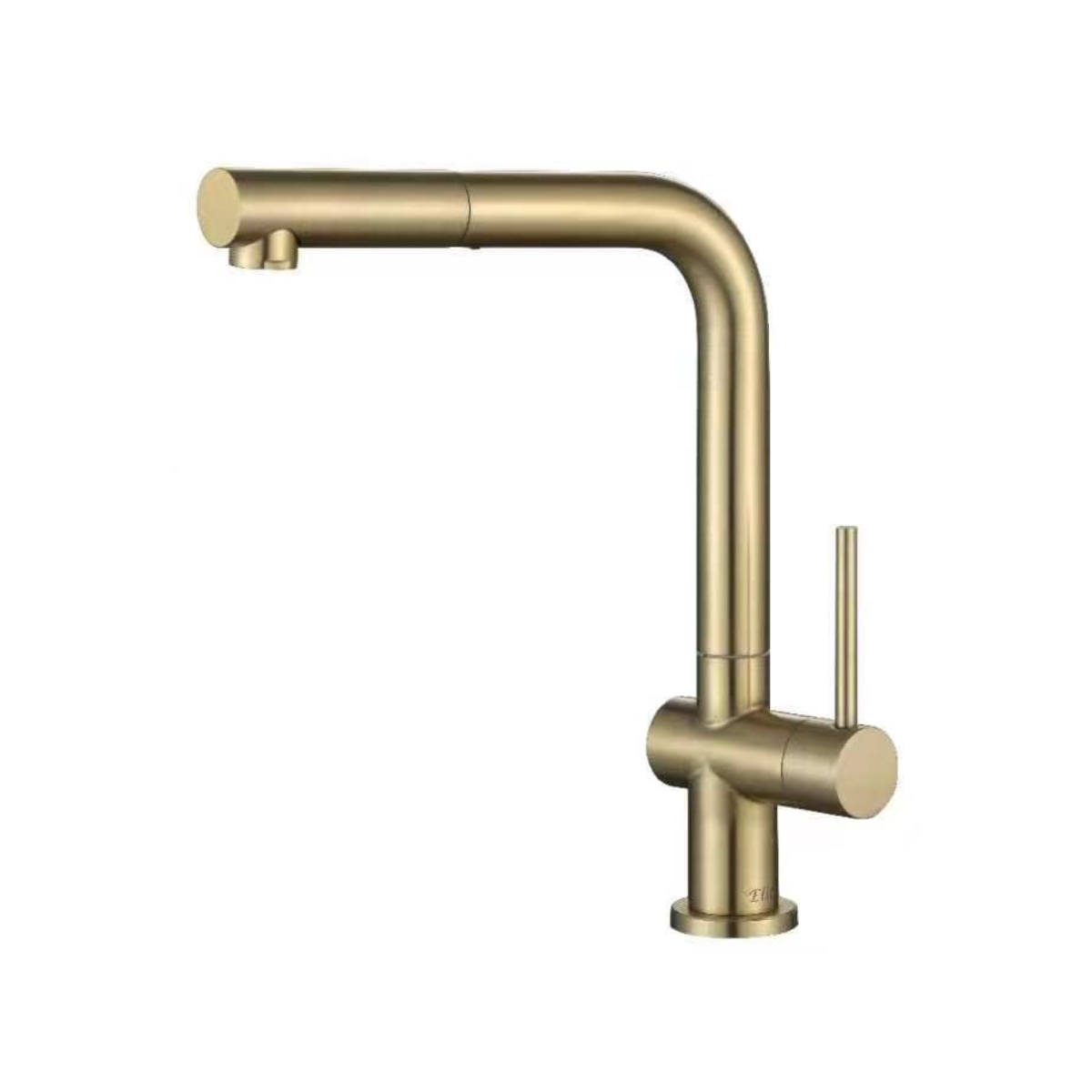 Modern gold kitchen faucet with minimalist pull out design for contemporary kitchen interiors RK7302L